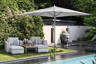 Attraktive Sitzgruppe für den Spa-Bereich